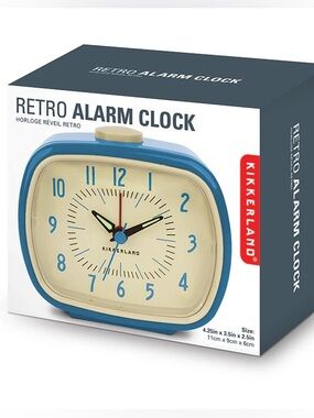 Kikkerland Retro Alarm Clock NWT